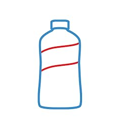 Ilustracija plastične flaše vode