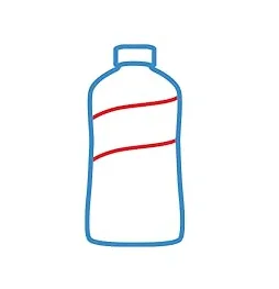 Ilustracija plastične flaše vode