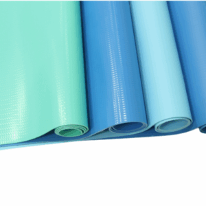 Plave i zelene PVC plastične rolne