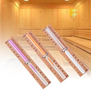 Peščani satovi za saunu od drveta u tri boje