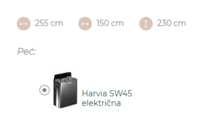 Harvia SW45 električna sauna peć