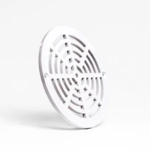 Bela okrugla plastična rešetka za odvod