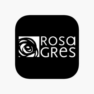 Rosa Gres logo crno-beli dizajn