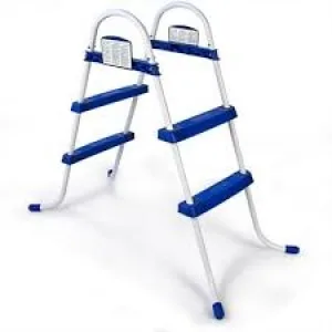 Metalne merdevine sa plavim stepenicama