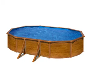 Drveni montažni bazen sa stepenicama